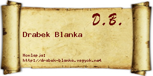 Drabek Blanka névjegykártya